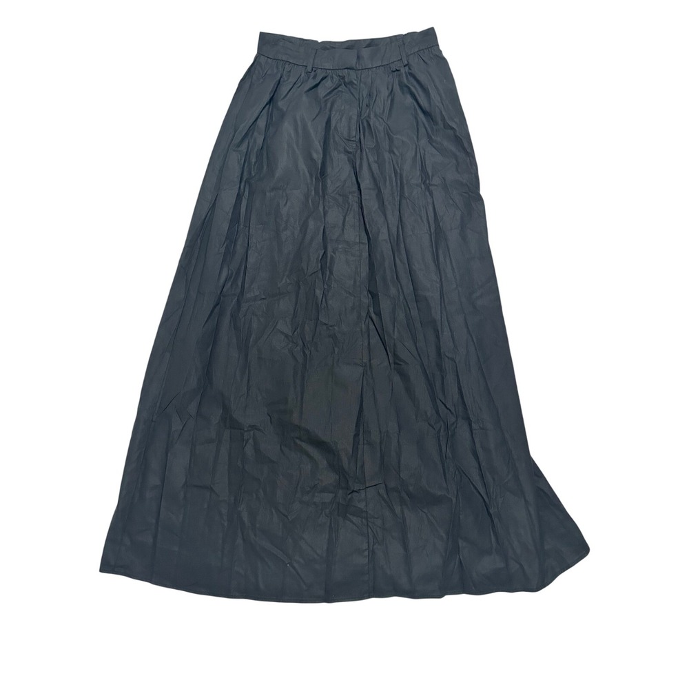 Commense Black Maxi Skirt High‎ Waist A-Line Long Flowy Elegant Womens size M